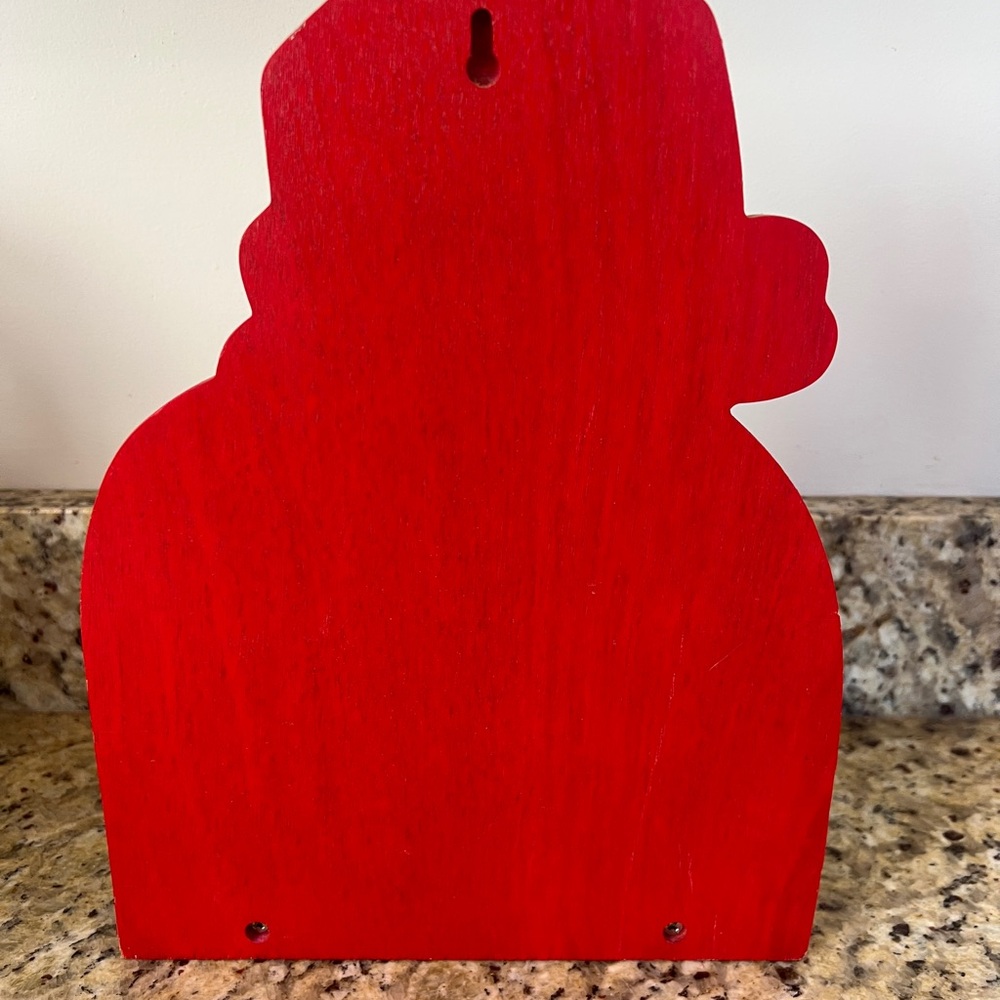 Vintage 1985 Lillian Vernon Jolly Santa Claus Christmas Card or Napkin Holder - Picture 4 of 5